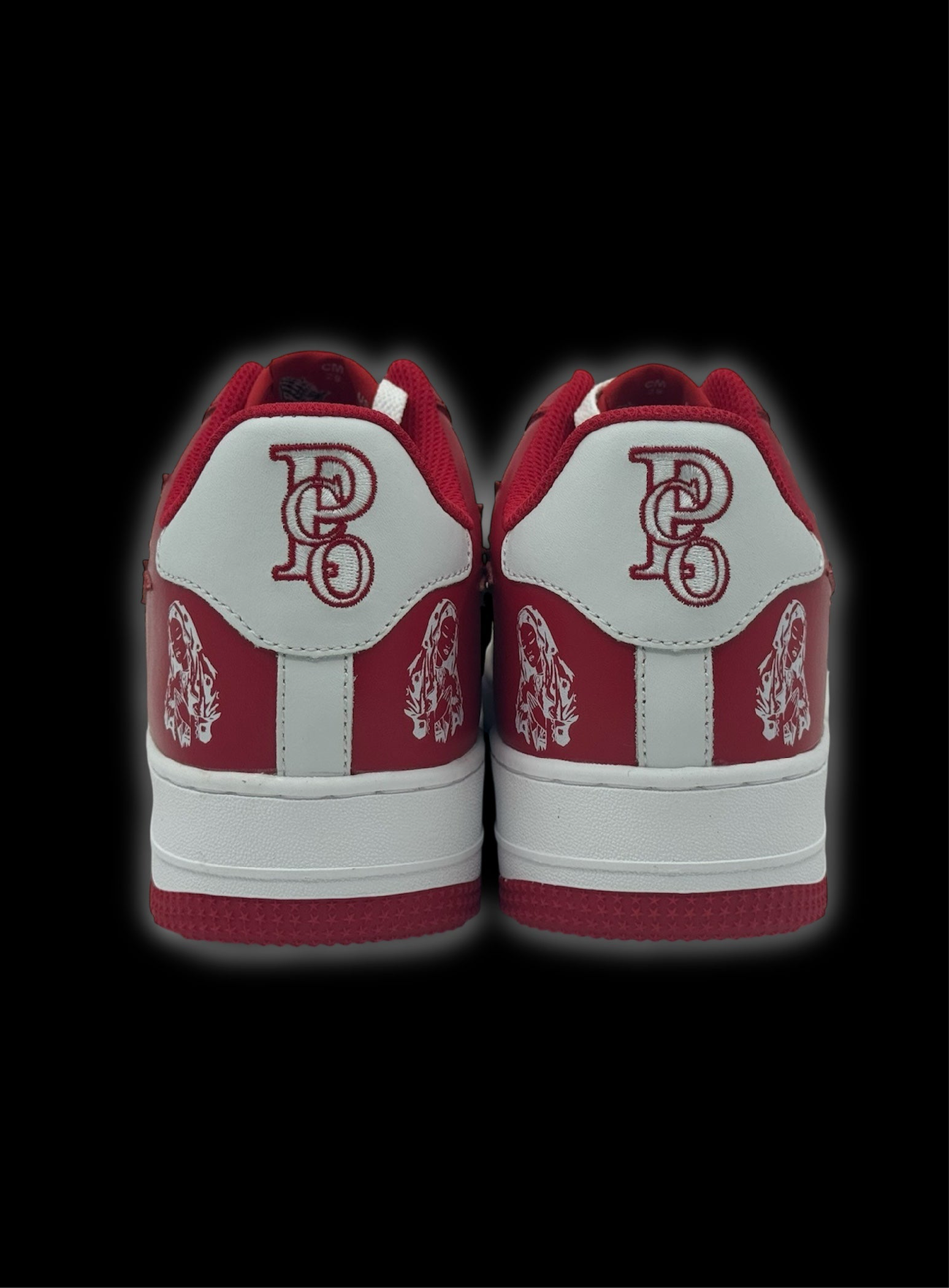 VIRGEN MARY RED SHOES
