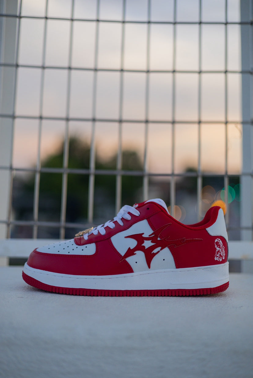 VIRGEN MARY RED SHOES