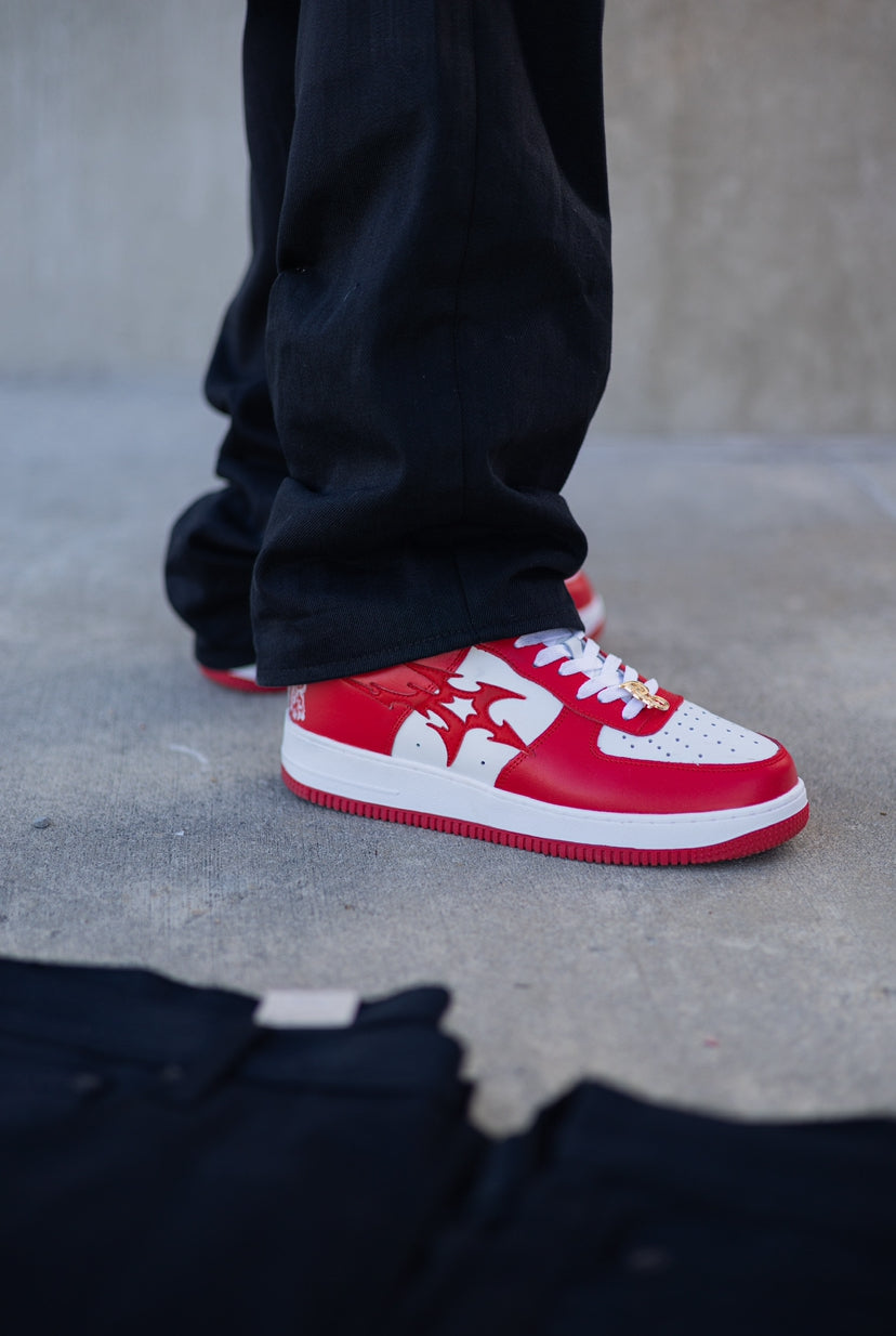 VIRGEN MARY RED SHOES